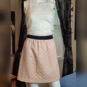 Ann Taylor Loft Pale Pink Embossed Skirt Size 6
